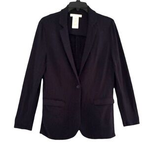 Philosophy Knit Blazer Navy Stretch Single button Women’s M Comfy Versatile